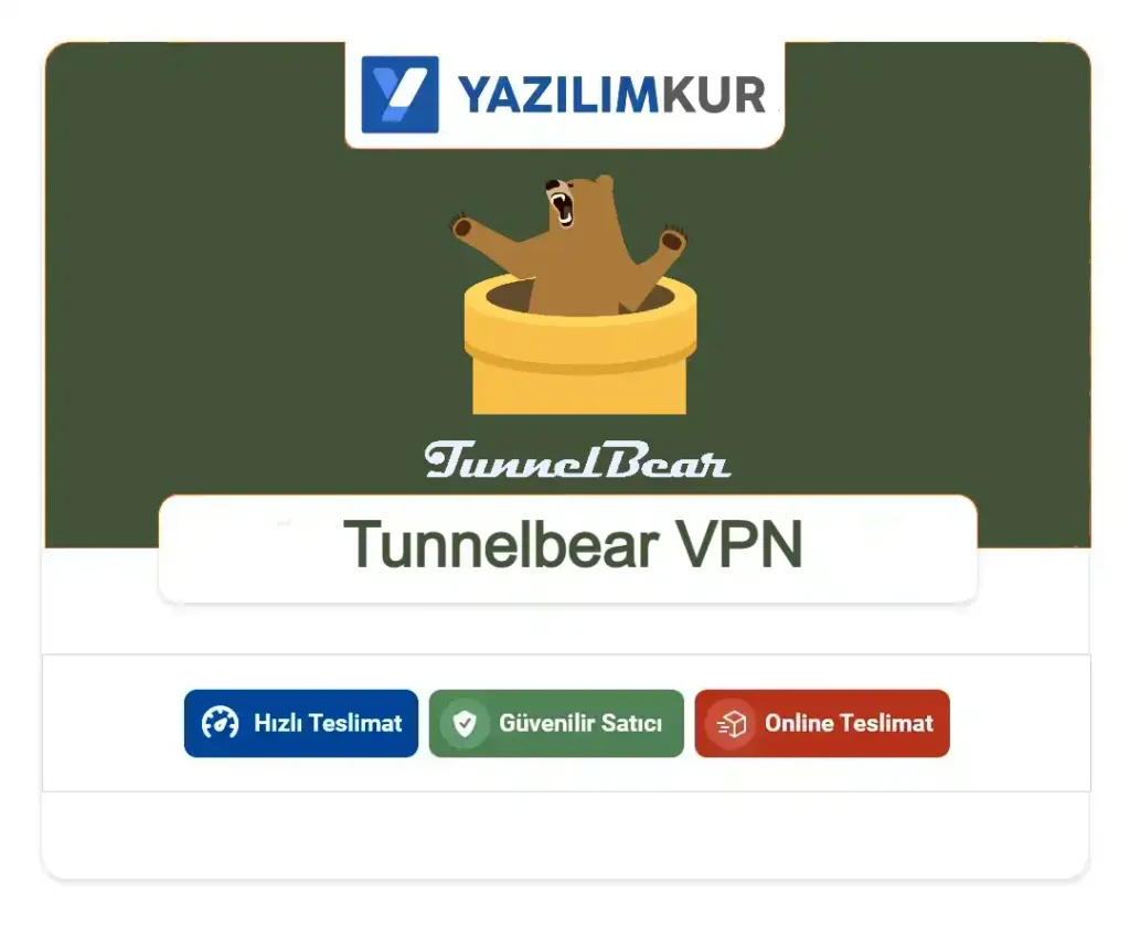 Tunnelbear VPN 1 Yıllık Satın Al