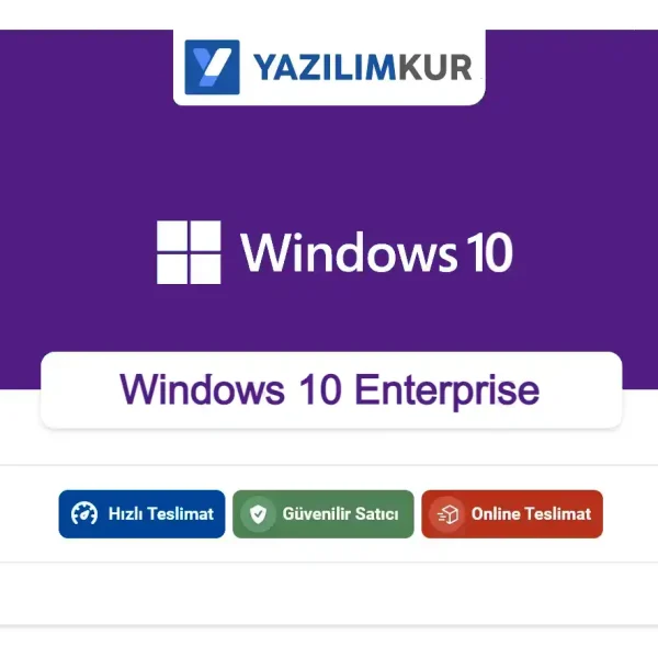 Windows 10 Enterprise 32-64 Bit Lisans Anahtarı