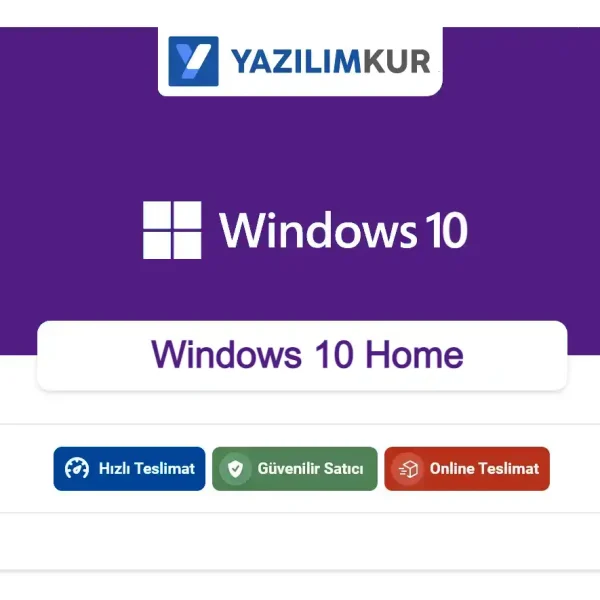 Windows 10 Home 32-64 Bit Lisans Anahtarı