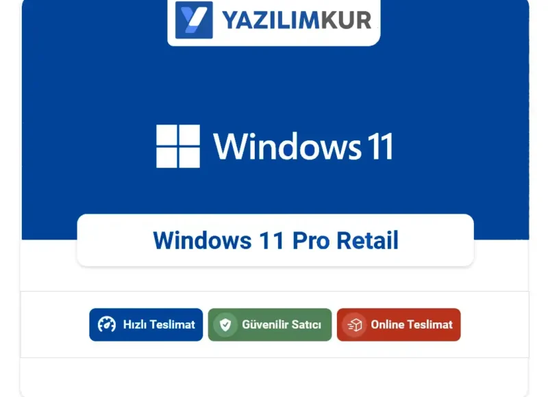 Windows 11 Pro Retail 32-64 Bit Lisans Anahtarı
