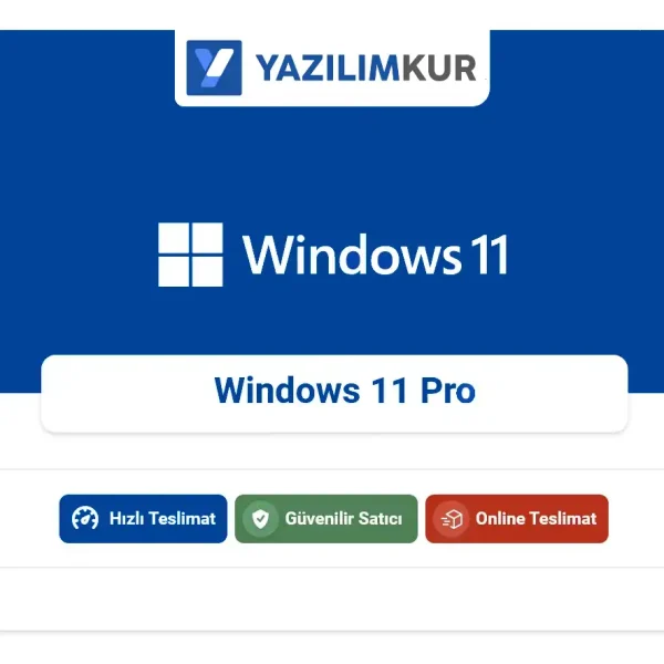 Windows 11 Pro 32-64 Bit Lisans Anahtarı