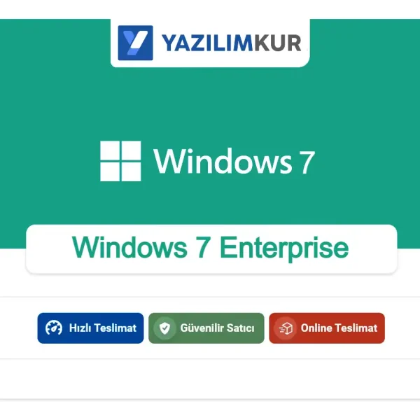 Windows 7 Enterprise 32-64 Bit Lisans Anahtarı