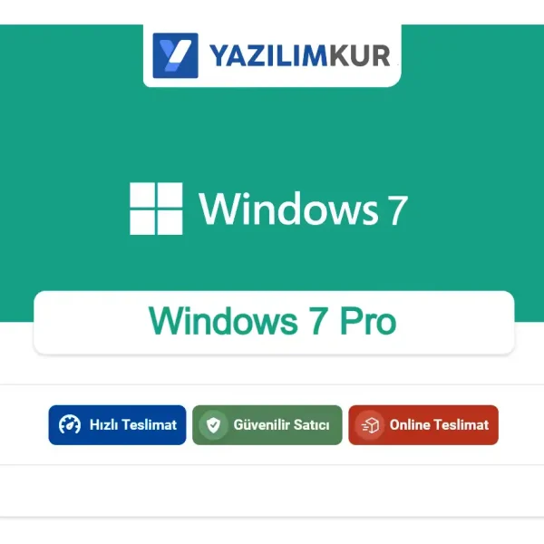Windows 7 Pro 32-64 Bit Lisans Anahtarı