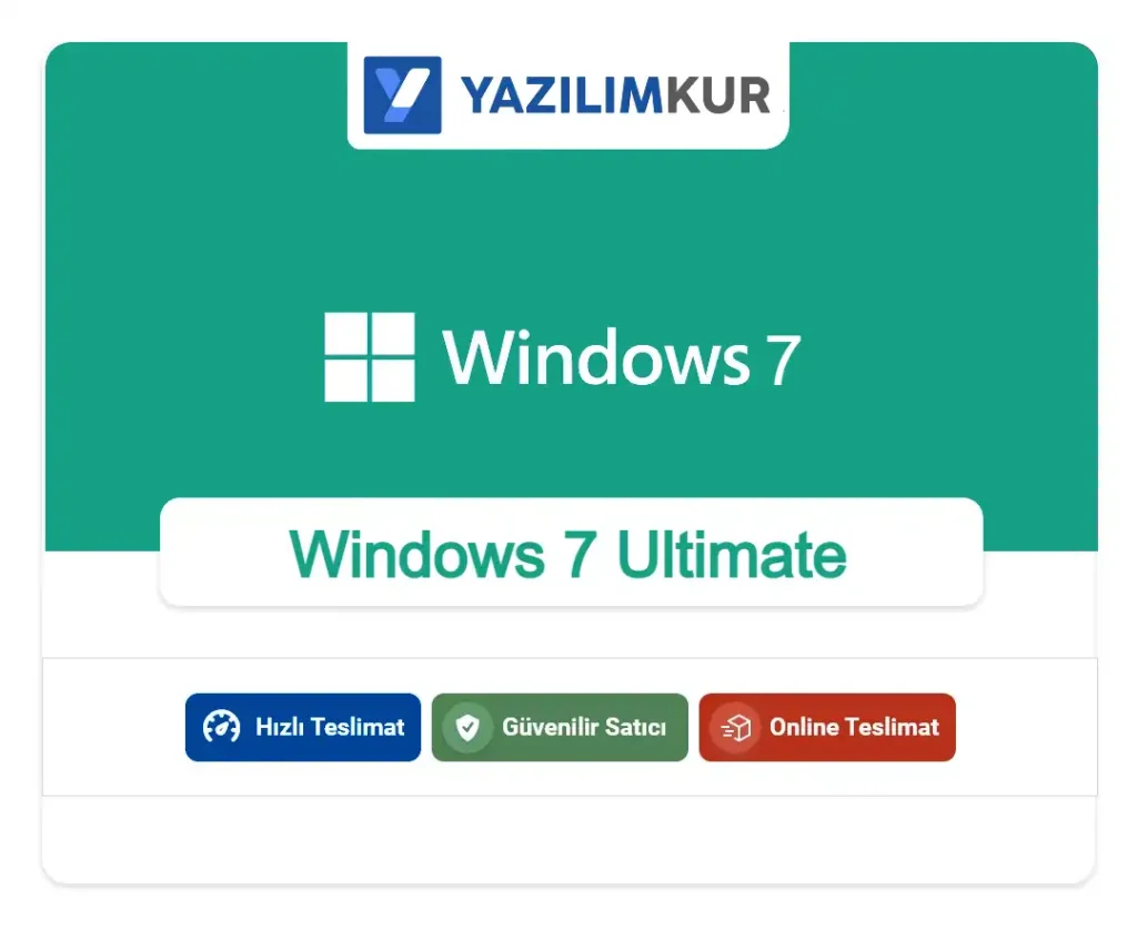 Windows 7 Ultimate 32-64 Bit Lisans Anahtarı