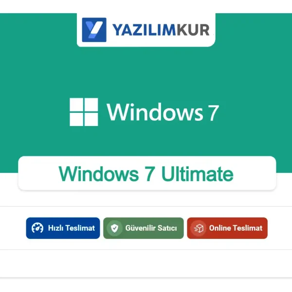 Windows 7 Ultimate 32-64 Bit Lisans Anahtarı