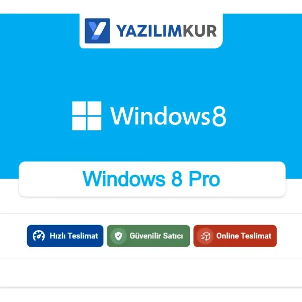 Windows 8 Pro 32-64 Bit Lisans Anahtarı